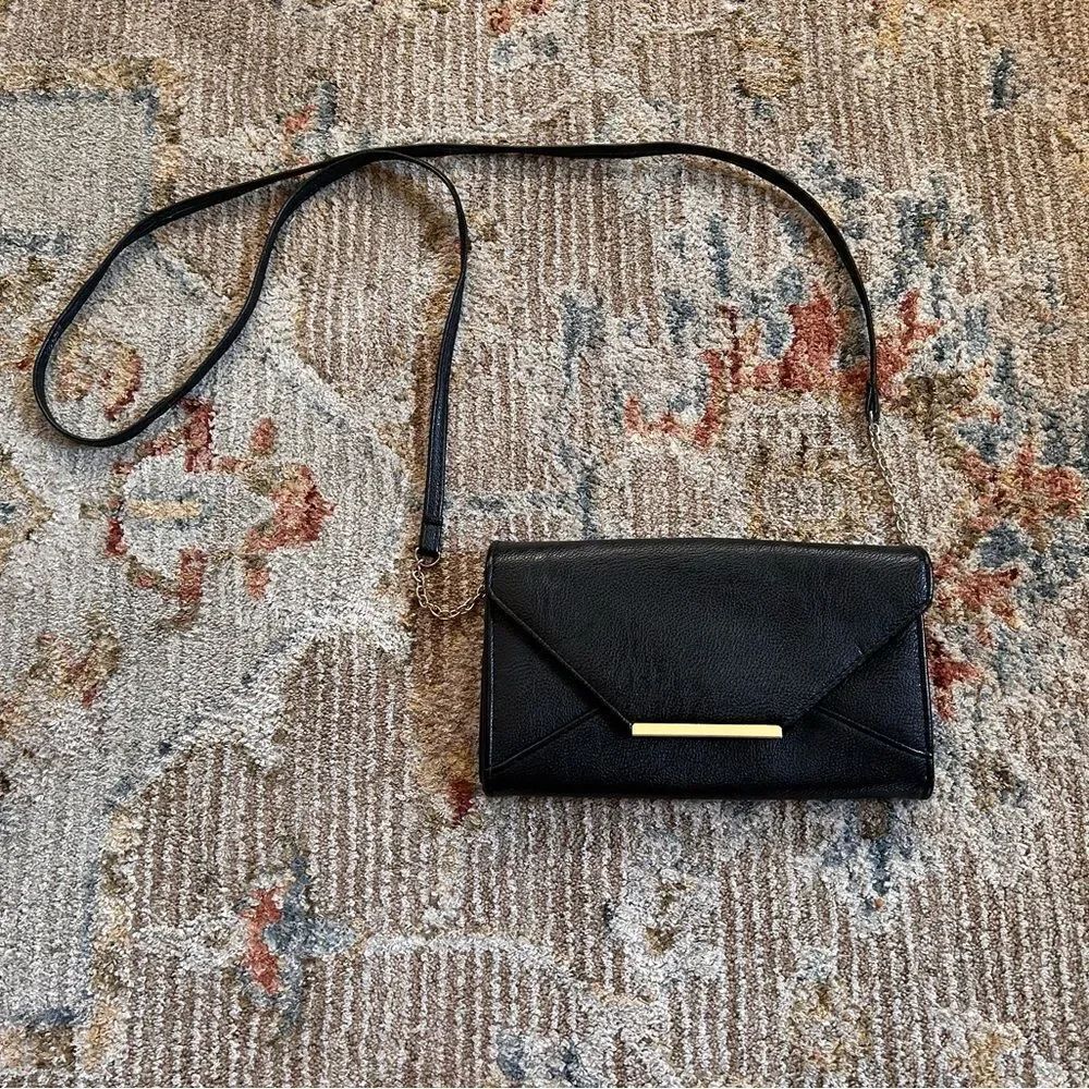 Chic Black Bag with Gold Accent